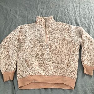 Sherpa half zip sweater
